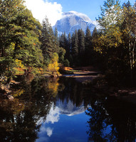 Half Dome reflection on Merced River