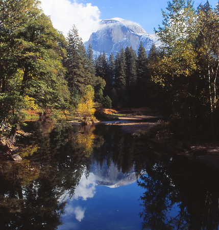 Half Dome reflection on Merced River